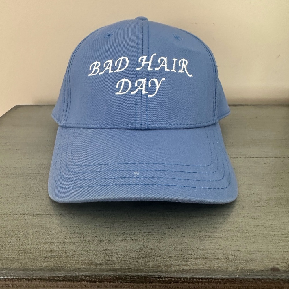 Blue 'Bad Hair Day' adjustable Cap